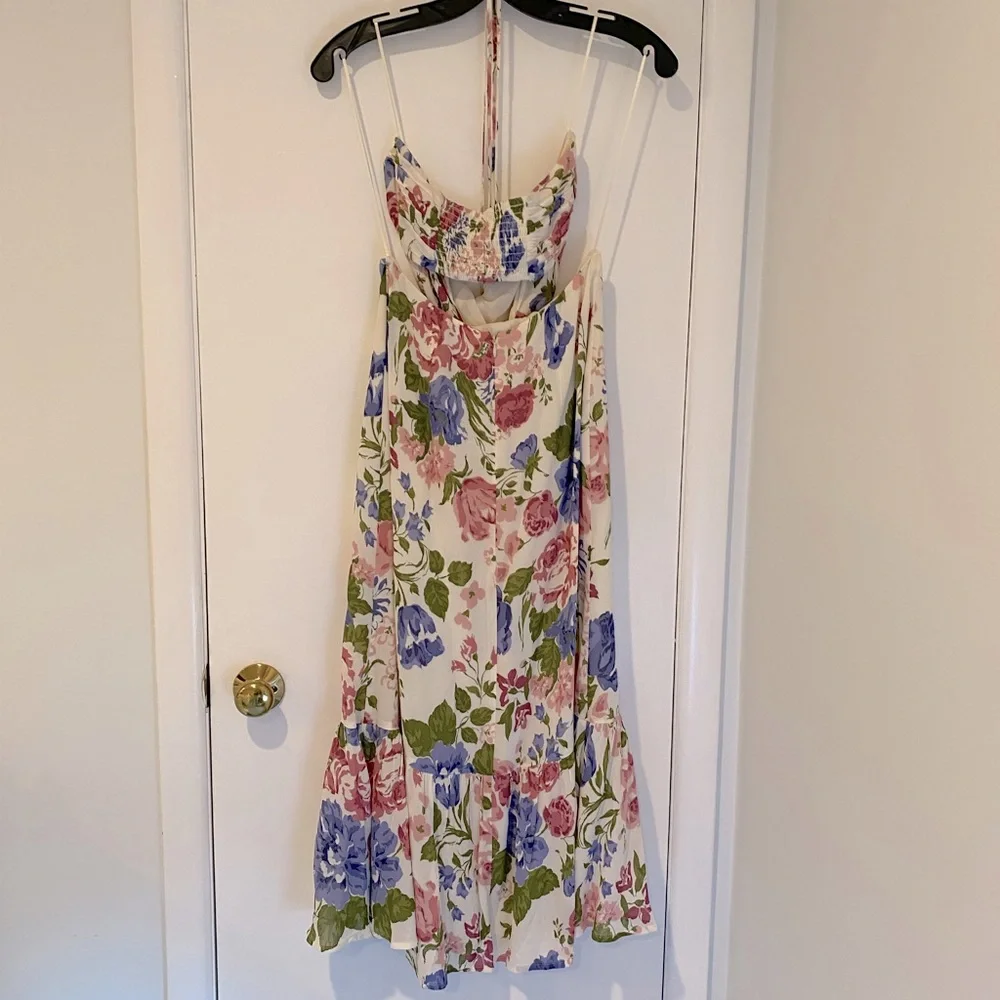 Reformation Riya Cutout Floral Print Midi Dress - Picture 6 of 10